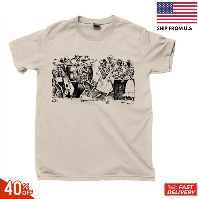 

Jose Guadalupe Posada T Shirt Day Of Dead Hispanic Mexico Artist Mariachi Tee !! S разноцветный