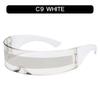 Futuristic Narrow Cyclops Visor Sunglasses Laser Eyeglasses UV400 Personality Mirrored Lens Costume Eyewear Glasses Men Glasses