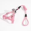 Dog traction rope anti-break-free burst out special adjustable chest and back lanyard bright silk, chest and back traction round rope