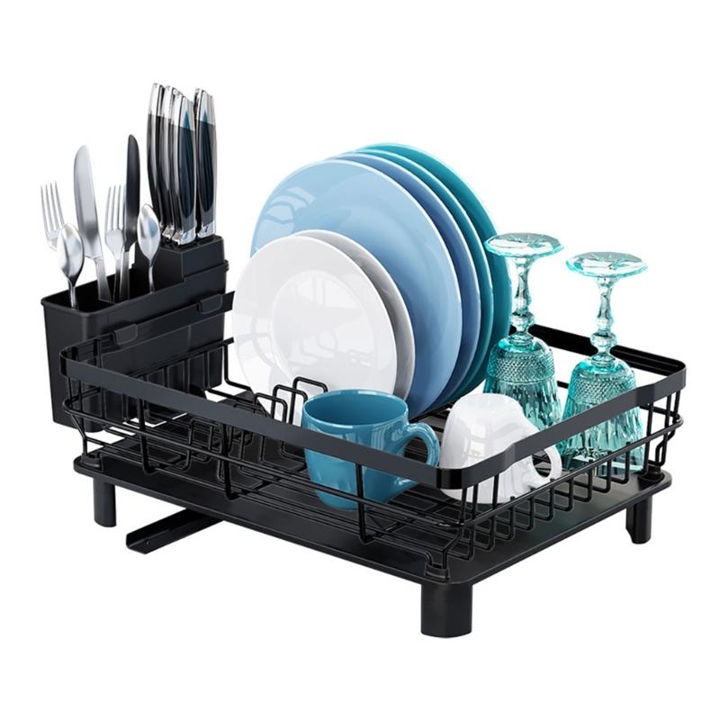 Dish Drying Rack Kitchen Utensils Drainer Rack Drainboard Dinnerware
