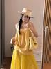 Korean Niche Thin Strip Holiday Loose Casual Versatile Adjustable Curved Sling Vest Women