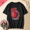 Strawberry Pattern Cotton T-shirt Alphabet Print Casual T-shirt Vintage Fashion Clothes Harajuku Summer Comfort Unisex T-shirts