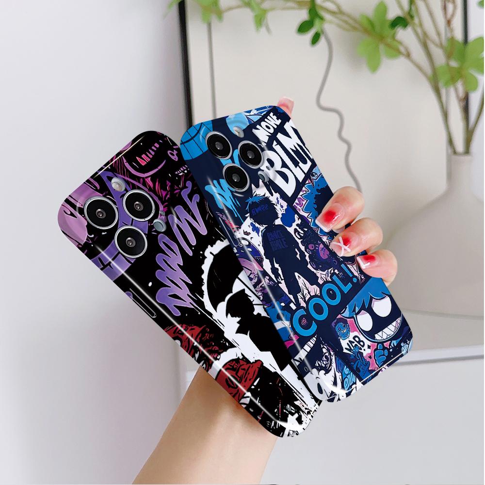 All-inclusive Film Phone Case Cartoon Fashion Design Hard Shell Full Cover Camera Protection Case for iPhone Huawei Honor Vivo Google