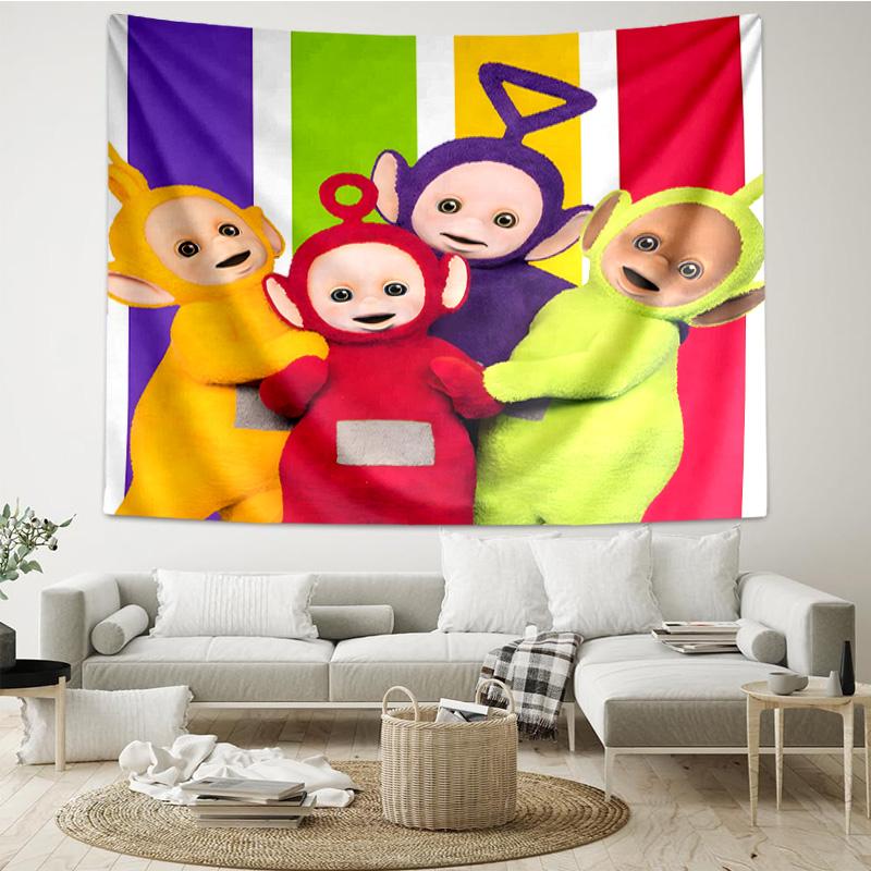 Tele-tubbies Celebration Tapestry Hanging for Bedroom,Livingroom, Playroom,Decor Art Room Wall Tapestry Holiday and Birthday Gifts