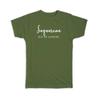 Gift T-Shirt : Saquarema Cursive Typography Rio De Janeiro Tropical Beach Travel