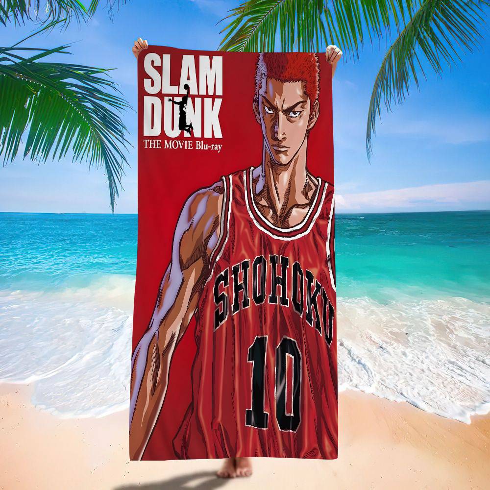 Slam Dunk Anime Microfiber Printed Beach Towel Mountain Climbing Yoga Beach Swimming Running Absorbent Soft Towel