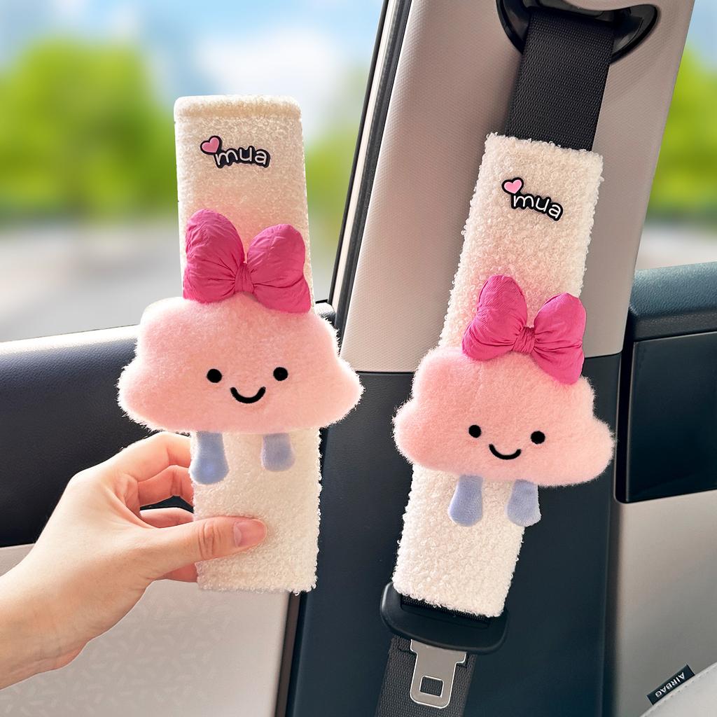 Car Tissue Box for Geely EX2 Armrest Box Seat Type Cute Car Cardboard Box Lamb Fleece Shoulder Cover All-season Car Accessories