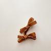 European-style Simple and Sweet Candy-colored Velvet Bow Tie Children's Cute Matching Accessories with Side Clips and Hair Clips