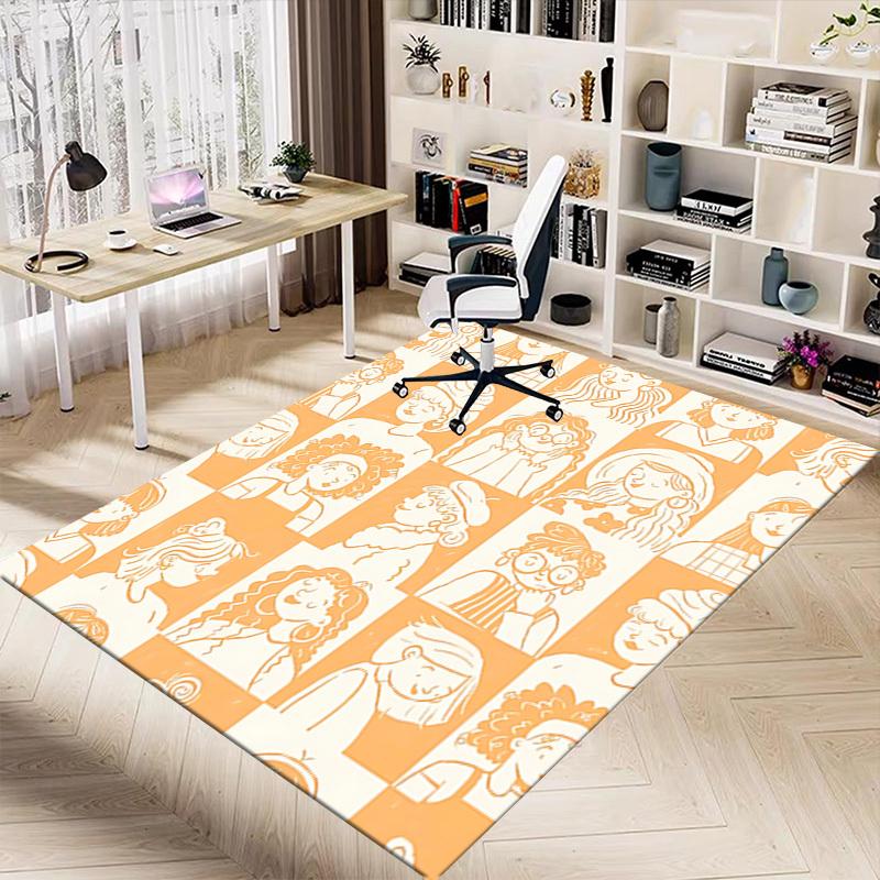 1PC Women Faces Extra Large Non Slip Floor carpet, Office, family, bedroom Large Area Rug Indoor Rugs, Vibrant Colors