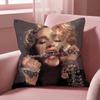 M-Madonna Singer Cushion Cover Multi-Scene Pillow Cover For Home & Car - Reversible, Soft & Durable For Daily Use