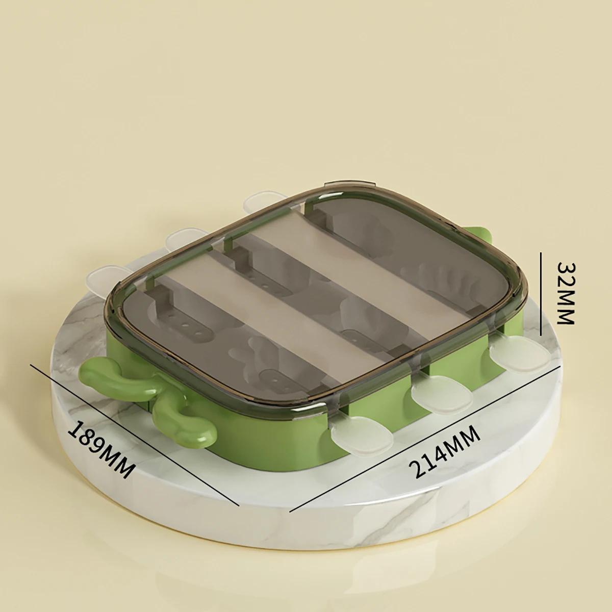 Summer DIY Cute Animal Fruit Shaped Popsicle Mold Box Home Ices Cube Tray Ice Cube Maker Silicone Ices Mold Forms for Ice Cream Fruit Shape