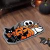 Stain-resistant Gothic Mat Halloween Bath Mat, Non-Slip Fluffy Ghost Rug, Pumpkin Absorbent Skin-friendly Soft Shower Bathroom Washable Area