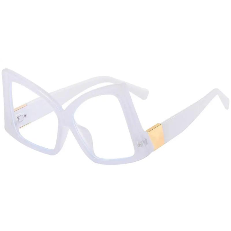 Fashion Polygon Big Frame Anti Blue Light Glasses Women Prescription Myopia Retro Men Green Yellow Eyewear