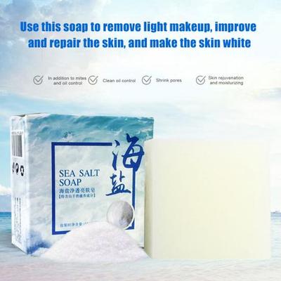 1/3pcs Upgrade Sea Salt Soap Cleaner Removal Pimple Pores Acne Treatment Goat Milk Moisturizing Face Wash Soap Base Skin Care