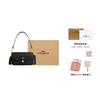 COACH Hadley Cow Leather Shoulder Bag Medium Womens Black