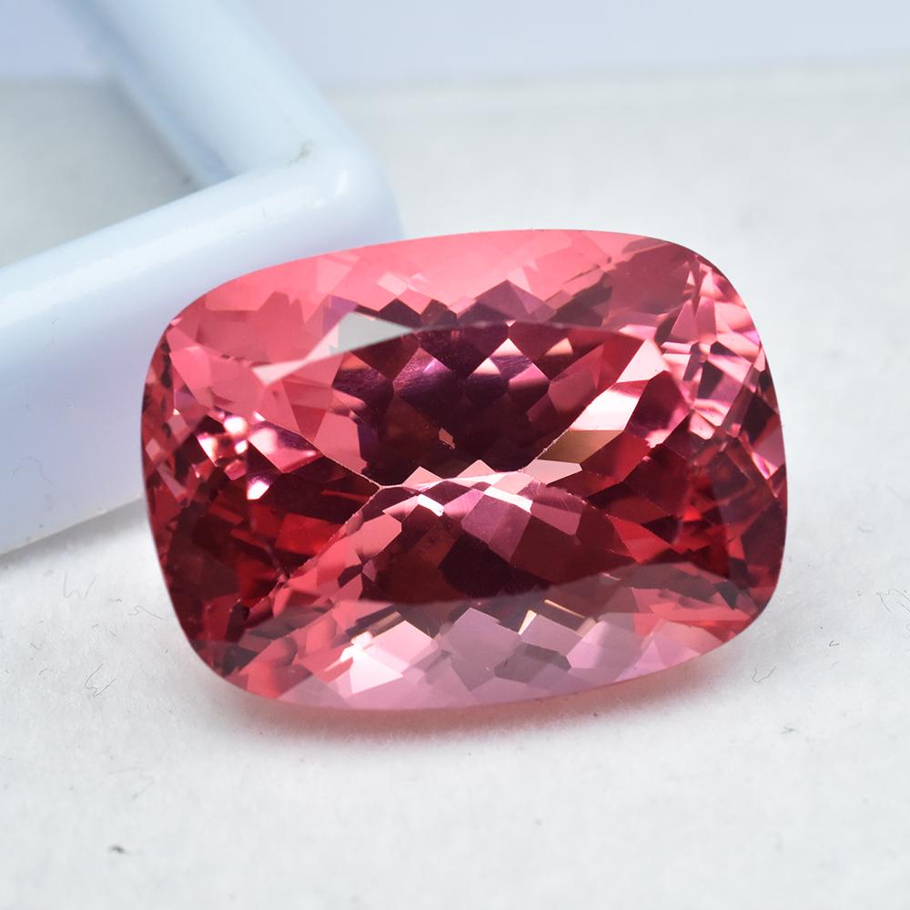 Natural Padparadscha Sapphire Cushion 39 Ct Rare Certified Loose Gemstone