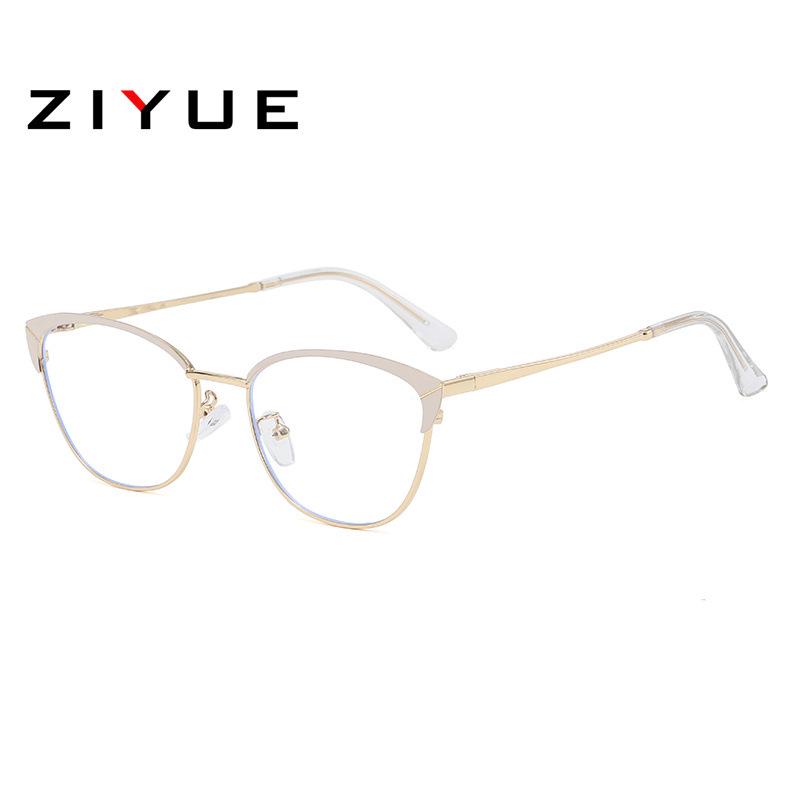 Trendy Cat-Eye Glasses for Women with Anti-Blue Light and Anti-Radiation Prescription Lenses