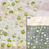 1 piece5D Cute Fruit Jelly Nail Stickers Red and Green Apple High Quality Nail Stickers New Embossed Nail Art Decoration Sticker