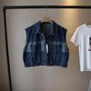 Bi Zheng 2025 Spring Korean-Style Age-Reducing Loose Denim Vest for Women