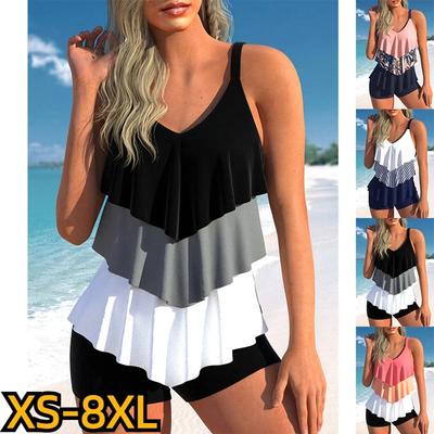 Traje de baño 2024, ropa de playa de verano, traje de baño de playa de dos piezas, Tankinis con estampado 3D, nuevo conjunto de Tankinis para nadar, Monokini de moda para mujer