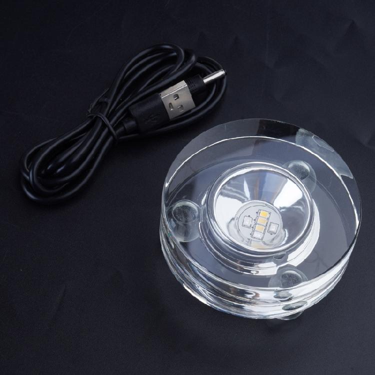 Shatterproof ABS Illuminated Base With Adjustable Lighting Modes Compatible With USB Power Sources for Display Purposes