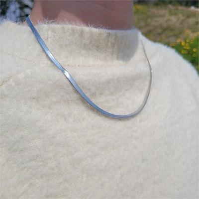 [Noblen] Collier Serpent en Acier Chirurgical Argenté (8703593)