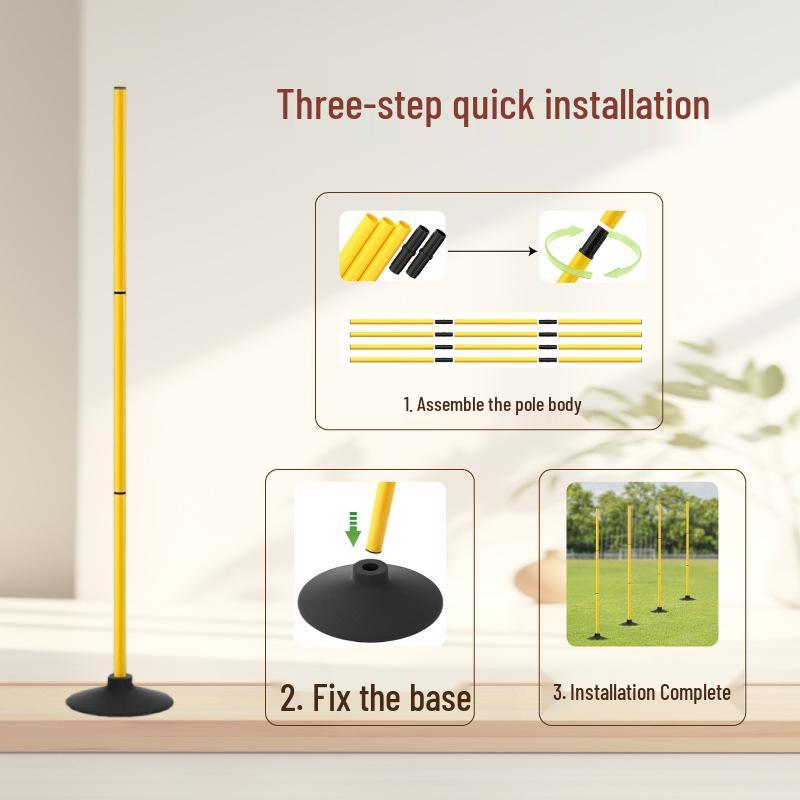 Durable Weighted Base Football Training and Marker Poles