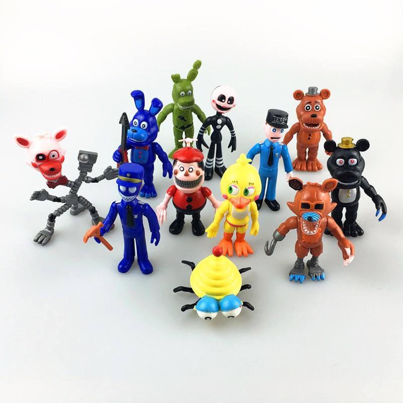 Colorful 12pcs/set Five Nights At Freddy's Bear Doll Action Figures Toy Set For Kids