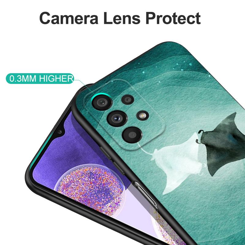 Black Tpu Case For Huawei Honor 20 Lite 10 10i 20S 30S 30 7A 5.45 7s 7C 5.7 Cover Animal Manta Ray