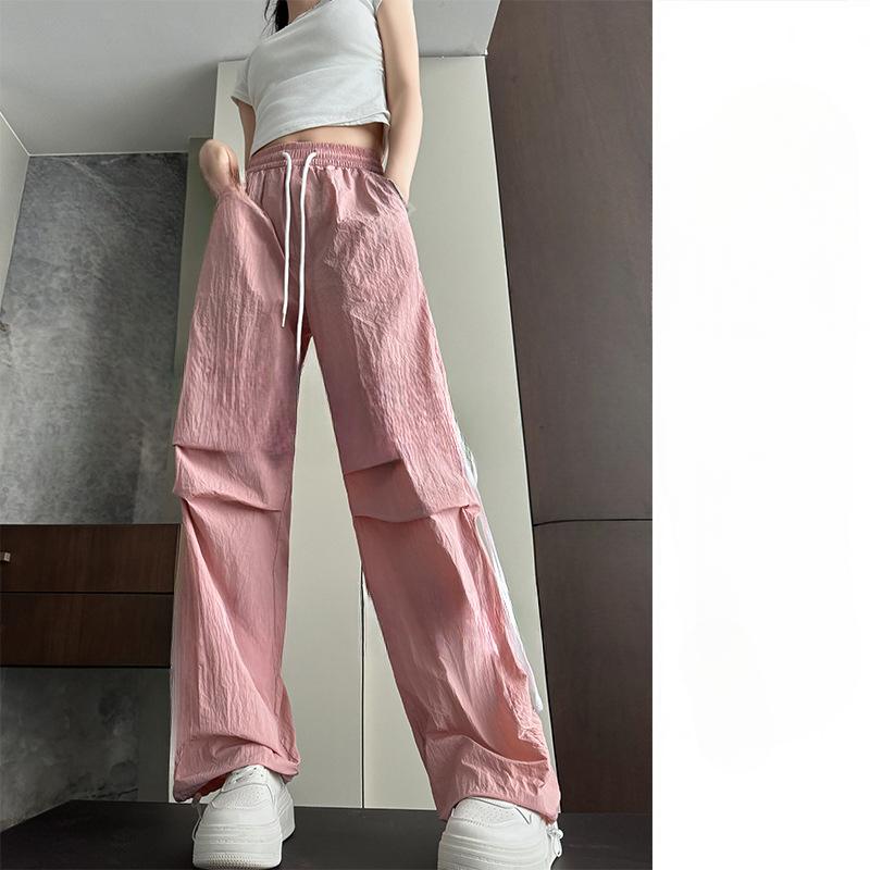 Bow Work Pants for Women In Summer Women's High Waist Casual Wide-leg Sweatpants Quick-drying Sports Pants