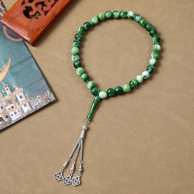 33-Bead Tassel Alloy End Rosary Tasbih Prayer Beads for Muslims