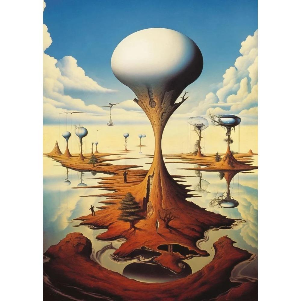 Surrealism Salvador Dali Artworks Surreal Temporal Paradox Poster Canvas Painting Wall Art Prints Picture for Room Home Decor