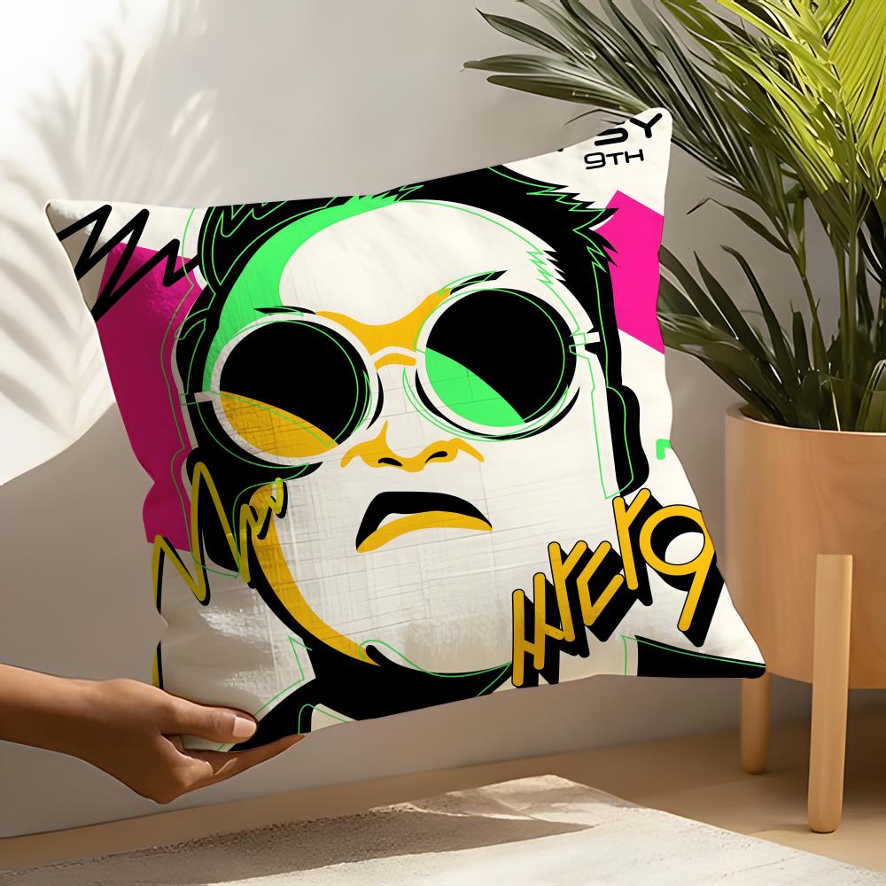 

Popular Korean singer PPsy Album Pillow Case Home Living Room Decoration Linen Pillow Cases Cushion Cover 30X30cm