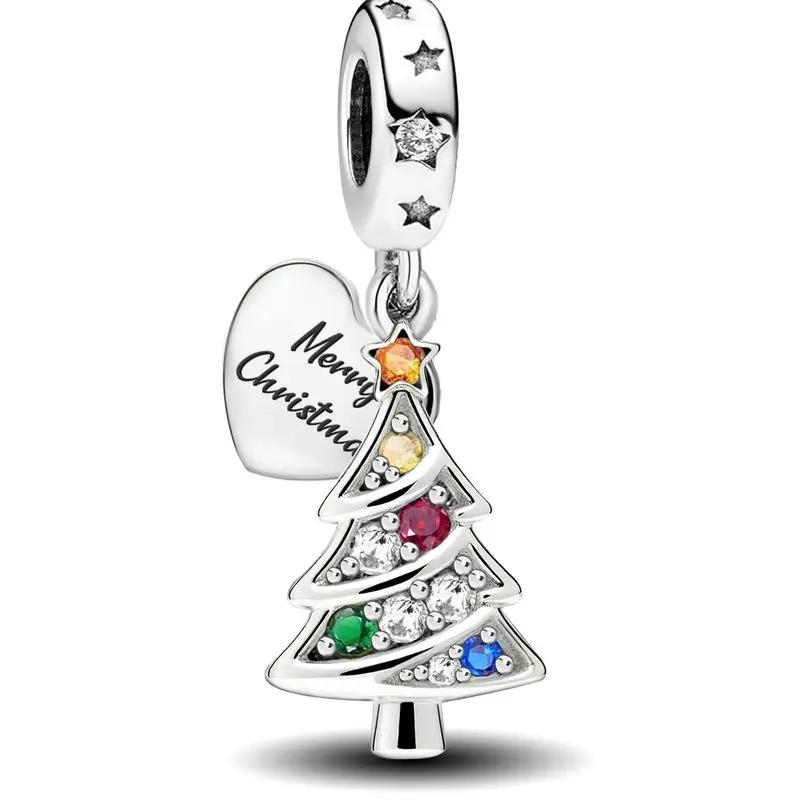 Kupfer Schleife Warme Glocke Heiligabend Festival Geschenk Anhänger Perle Passend für DIY Armband Armreif Hochwertiger Schmuck