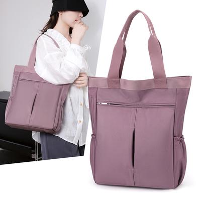 Borsa a mano in nylon da donna, borsa a spalla da lavoro a grande capacità