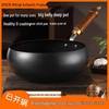 SPUCR Supogu Large Belly Non-Stick Iron Stir-Fry Pot - Flat Bottom, Induction Compatible