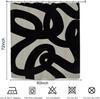 Abstract Black Shower Curtain Modern Minimalist Contemporary Geometric Line Neutral Bathroom Set Accessories Decor With