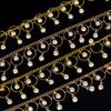 50CM Transparent Crystal Round Charm 10mm Circle Tassel Beaded Copper Short Waist Chains Necklace Bracelet DIY Jewelry Making
