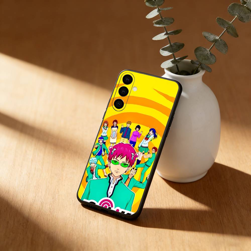 S-Saiki Anime Kusuo Phone Case For Samsung Galaxy A20,21s,22,31,32,52,53,72,73,80,91 Soft Black Shell