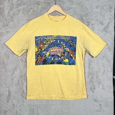 Palace T-Shirt Mens Medium Yellow Graphic Sound Mate Unisex T-Shirt