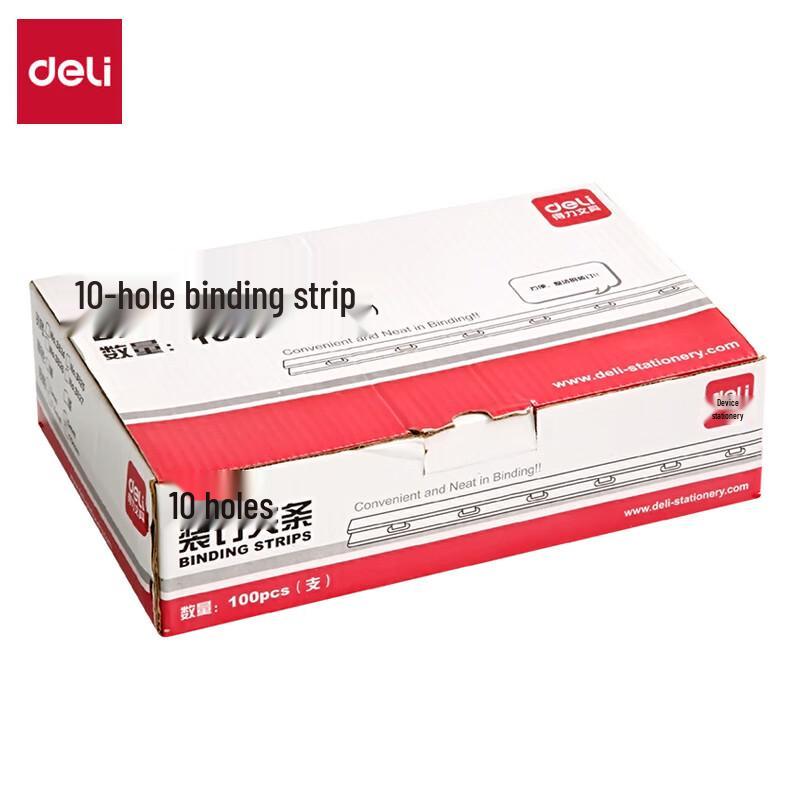 Deli A4 10-Hole Binding Strips 1870₽