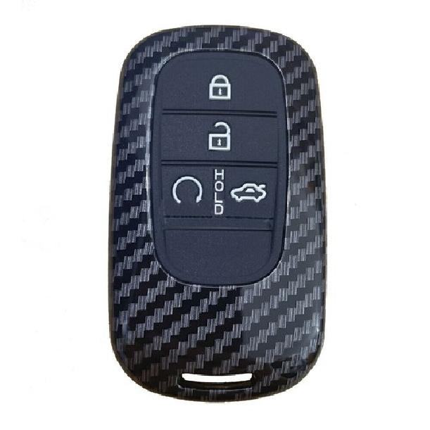 Fit Honda CR-V Civic Accord 4 Button Carbon Fiber Remote Key Fob ABS Case Cover