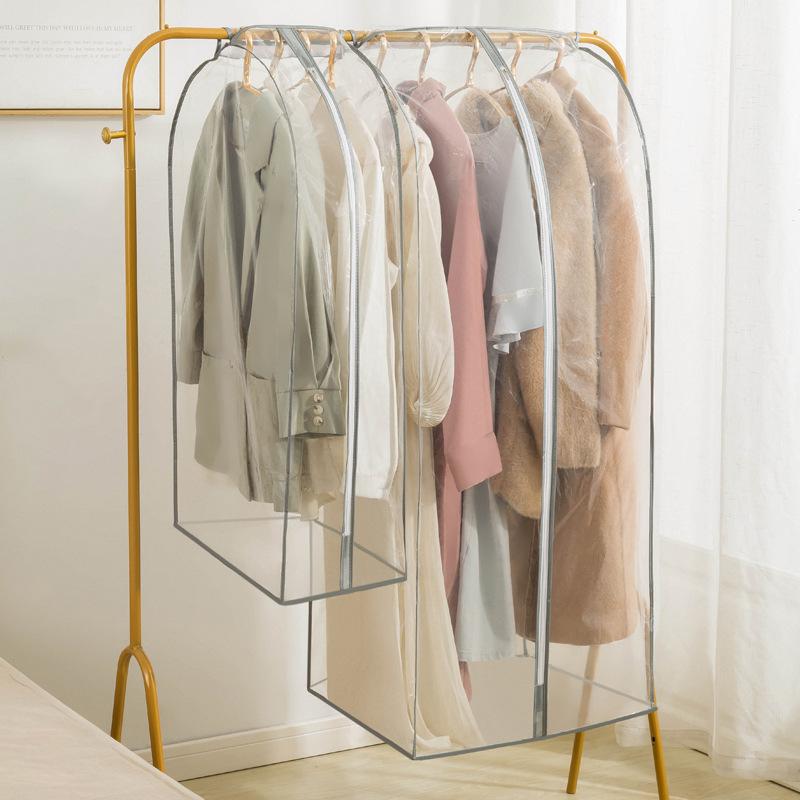 Large Space PEVA  Down Jackets Overcoat Dust Cover Transparent Suit Coat Storage Bag Bedroom Wardrobe Hanging Dust-proof Bag