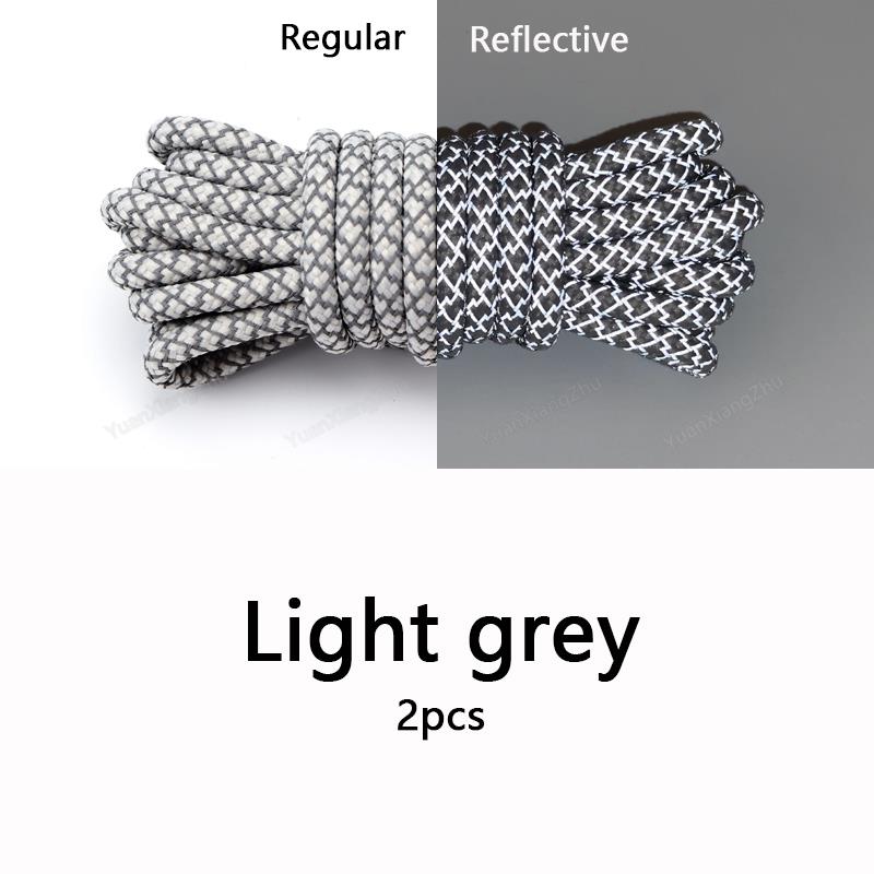 1Pair Reflective Shoelaces Quality Sneakers Shoelaces Round Laces for Shoes Diameter 0.4cm 100/120/140/160cm 1Pair Shoestrings