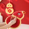 Coral Velvet New Year Hand Towel Thickened Bathroom Kerchief Cute Washcloth  Household
