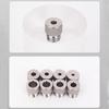 Precise Stainless Steel Drill Sleeve Drill Bushing 8Pcs 3-10mm Diameters M14x1.5 Threads NonSlip Textured Surfaces