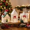 Glowing Ceramic Snow House Christmas Window Display Ornament