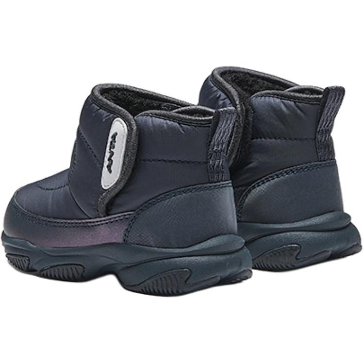 Anta Kids Synthetic Leather Fashion Versatile Plush Non-Slip Warm High-Top Walking Shoes Baby Shoes Crystal-Mineral-Gray A12440057-2