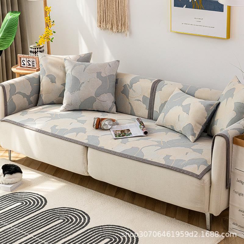 Sofa Cushion Summer Mat Non-Slip Ice Silk Rattan Mat Summer Living Room Cool Cushion Sofa Cover Cover Cloth