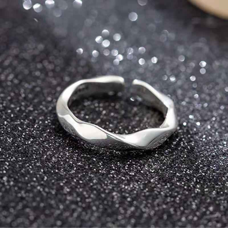 Simplicity Mobius Ringöffnung Verstellbarer Fingerring für Männer und Frauen Paarringe Verlobungsschmuck Zubehör Geschenk